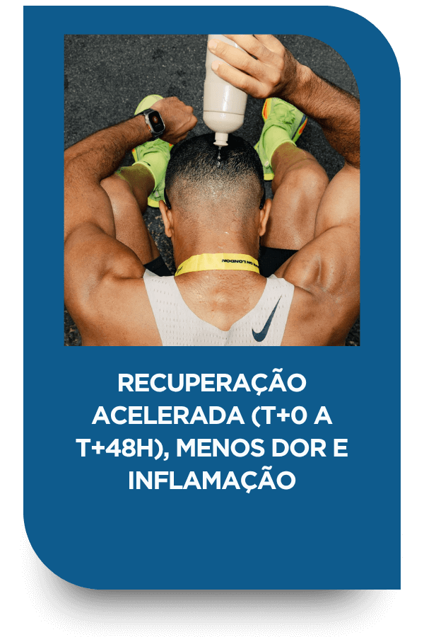 Card sobre recuperação acelerada, menos dor e inflamação